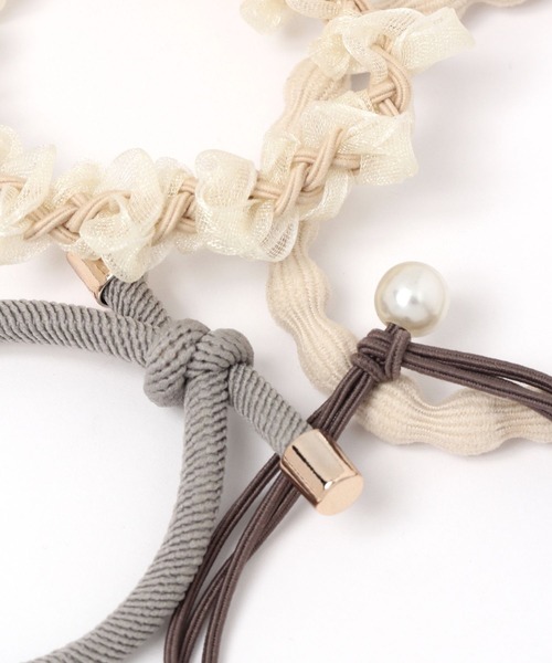 LAKOLE（ラコレ）の「カラーMIXヘアゴム[4P] / 183658（ヘアゴム・レディース・グレー/ブラック/オレンジ/グリーン/ベージュ/ブラウン・FREE）」の9枚目の写真