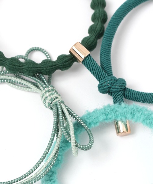 LAKOLE（ラコレ）の「カラーMIXヘアゴム[4P] / 183658（ヘアゴム・レディース・グレー/ブラック/オレンジ/グリーン/ベージュ/ブラウン・FREE）」の10枚目の写真