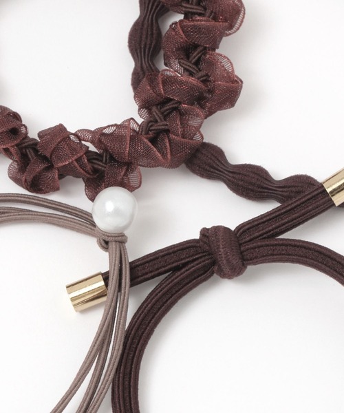 LAKOLE（ラコレ）の「カラーMIXヘアゴム[4P] / 183658（ヘアゴム・レディース・グレー/ブラック/オレンジ/グリーン/ベージュ/ブラウン・FREE）」の12枚目の写真