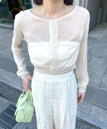 mline | [mline]シアーニットショートカーディガン(ニット/セーター)