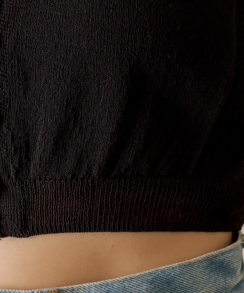 mline（エムライン）の「[mline]シアーニットショートカーディガン（ニット/セーター・レディース・ブラック/ベージュ/グリーン・FREE）」の18枚目の写真