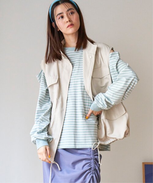 VENCEEXCHANGE（ヴァンスエクスチェンジ）の「ミリタリーベスト（ダウンベスト・レディース・ブラック/ライトグレー/ダークグリーン・FREE）」の15枚目の写真