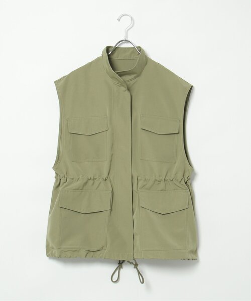 VENCEEXCHANGE（ヴァンスエクスチェンジ）の「ミリタリーベスト（ダウンベスト・レディース・ブラック/ライトグレー/ダークグリーン・FREE）」の5枚目の写真
