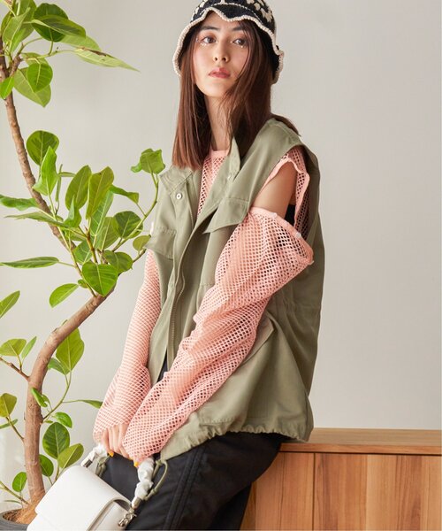 VENCEEXCHANGE（ヴァンスエクスチェンジ）の「ミリタリーベスト（ダウンベスト・レディース・ブラック/ライトグレー/ダークグリーン・FREE）」の17枚目の写真