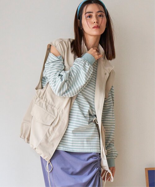 VENCEEXCHANGE（ヴァンスエクスチェンジ）の「ミリタリーベスト（ダウンベスト・レディース・ブラック/ライトグレー/ダークグリーン・FREE）」の6枚目の写真