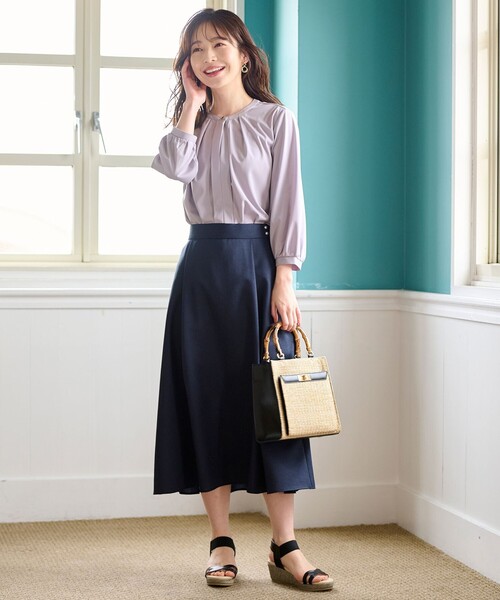 ANY SIS(エニィスィス)の「【美人百花6月号掲載】スムージーポリエステル スカート(スカート・レディース・ピンク系/スカイブルー系/ネイビー系/カーキ系・2/3/1)」の11枚目の写真