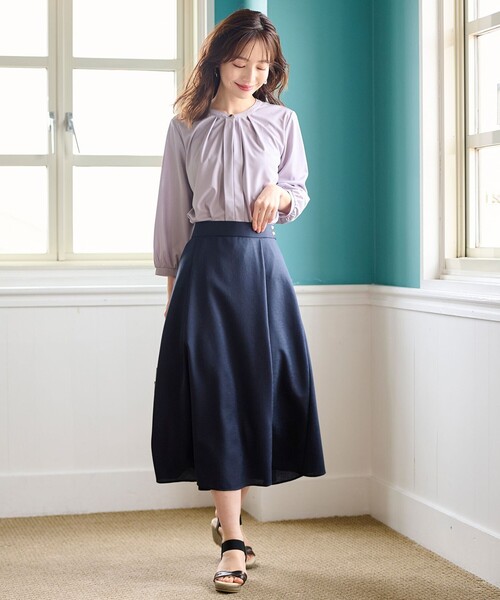 ANY SIS(エニィスィス)の「【美人百花6月号掲載】スムージーポリエステル スカート(スカート・レディース・ピンク系/スカイブルー系/ネイビー系/カーキ系・2/3/1)」の12枚目の写真