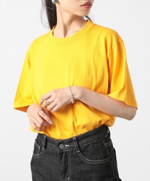レディースのTシャツ/カットソー（ゴールド/金色系・半袖