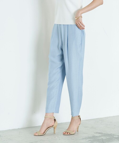 NOLLEY’S（ノーリーズ）の「◇【WEB限定】ジュピターインゴムテーパードパンツ（その他パンツ・レディース・サックスブルー/インディゴブルー/ベージュ/ブラック/ラベンダー/ピンク・34/38/36/40）」の7枚目の写真