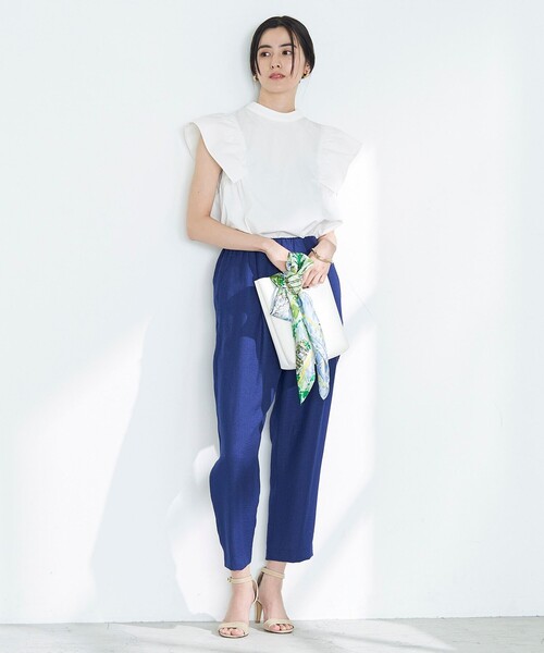 NOLLEY’S（ノーリーズ）の「◇【WEB限定】ジュピターインゴムテーパードパンツ（その他パンツ・レディース・サックスブルー/インディゴブルー/ベージュ/ブラック/ラベンダー/ピンク・34/38/36/40）」の19枚目の写真