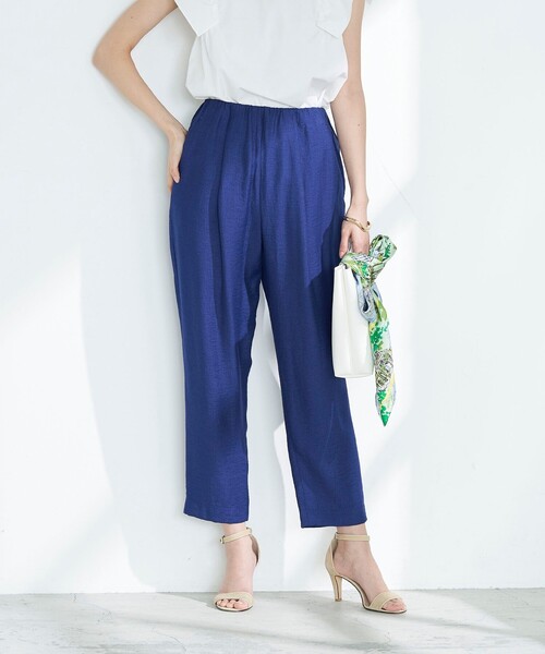 NOLLEY’S（ノーリーズ）の「◇【WEB限定】ジュピターインゴムテーパードパンツ（その他パンツ・レディース・サックスブルー/インディゴブルー/ベージュ/ブラック/ラベンダー/ピンク・34/38/36/40）」の22枚目の写真