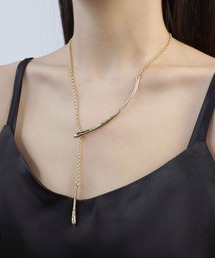 CEMONEMO（セモネモ）の「カーブメタル Y字 チェーンネックレス（ネックレス・メンズ）」