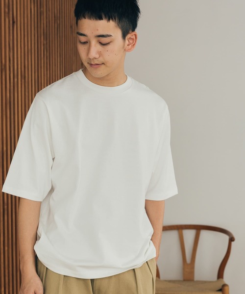 FORK&SPOON（フォークアンドスプーン）の「FORK&SPOON　クルーネック5分袖Tシャツ（Tシャツ/カットソー・メンズ・ホワイト/ブルー系その他/ベージュ/ブラック・4/5）」の18枚目の写真