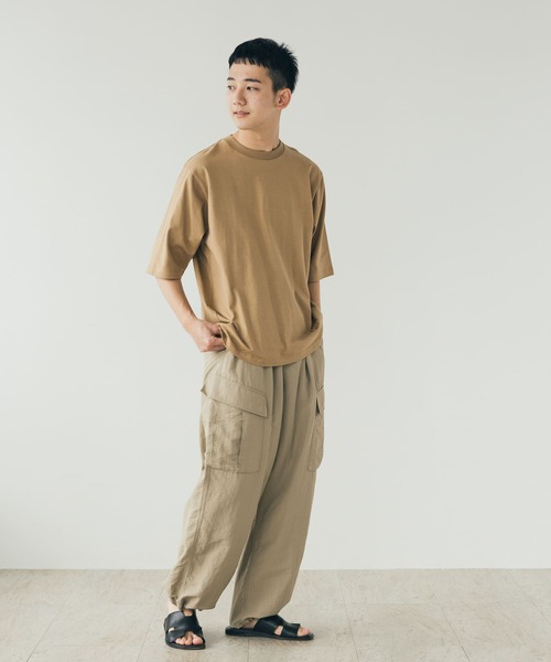 FORK&SPOON（フォークアンドスプーン）の「FORK&SPOON　クルーネック5分袖Tシャツ（Tシャツ/カットソー・メンズ・ホワイト/ブルー系その他/ベージュ/ブラック・4/5）」の19枚目の写真