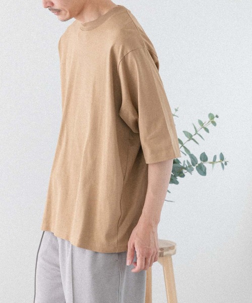FORK&SPOON（フォークアンドスプーン）の「FORK&SPOON　クルーネック5分袖Tシャツ（Tシャツ/カットソー・メンズ・ホワイト/ブルー系その他/ベージュ/ブラック・4/5）」の11枚目の写真