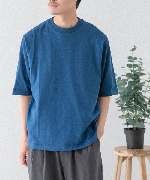 FORK&SPOON（フォークアンドスプーン）の「FORK&SPOON　クルーネック5分袖Tシャツ（Tシャツ/カットソー・メンズ・ホワイト/ブルー系その他/ベージュ/ブラック・4/5）」の8枚目の写真
