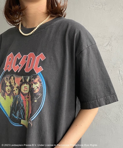 GOOD ROCK SPEED／AC／DC プリントTシャツ チャコール GOOD ROCK SPEED / AC/DC プリント Tシャツ チャコール