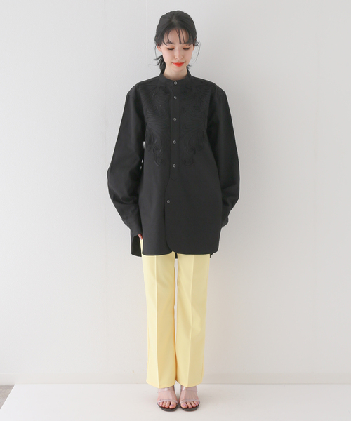 美品 OFFTHECUFF オフザカフ SLEEVE EMB L/S Tシャツ OFFTHECUFF/オフザカフ】SLEEVE EMB L/S Tシャツ：カットソー（T