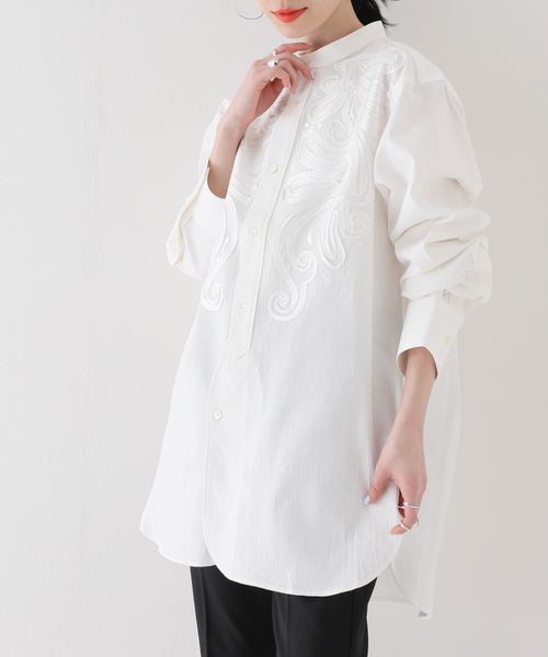美品 OFFTHECUFF オフザカフ SLEEVE EMB L/S Tシャツ OFFTHECUFF/オフザカフ】SLEEVE EMB L/S Tシャツ：カットソー（T