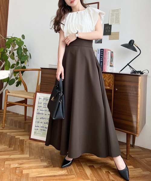 週末お値下げ❗️美品　ボリューム感が可愛いジレ styling rienda コルセットフレアH/W SSーPT Multi_1 -ファッション通販