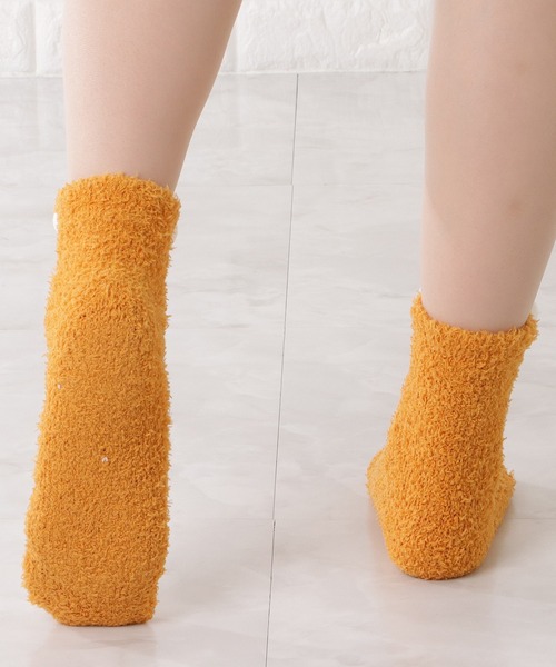 セール】【5足セット】クルー丈ふわもちアニマルルックルームソックス