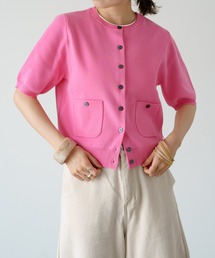 半袖強撚スウェットライクポケットカーディガン