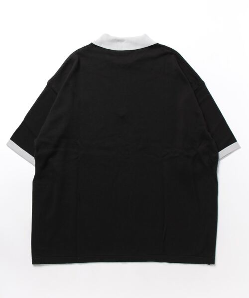 VIBGYOR（ヴィブジョー）の「ハーフZIPポロP/O(BL)（ポロシャツ・メンズ・グリーン/アイボリー/ブラック・FREE）」の4枚目の写真