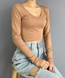 7color シンプルラウンドネック ロングスリーブ