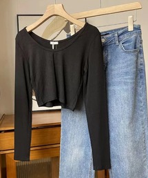 7color シンプルラウンドネック ロングスリーブ