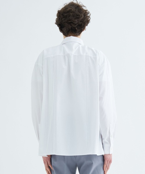 LiNoH（リノー）の「【LiNoH】PLEATS L/S SHIRT/バイカラー