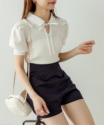OLIVE des OLIVE | 白衿半袖プルオーバー(Tシャツ/カットソー)
