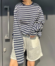 ステッチデザインビッグボーダーLS