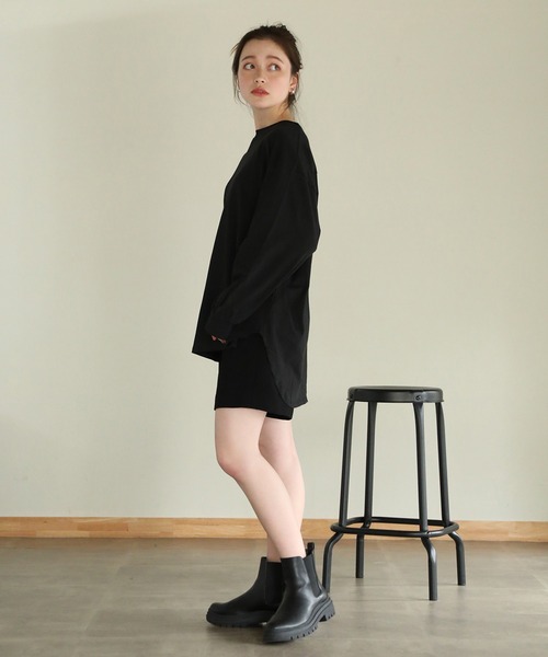 aity(アイティ)の「後ろボタンロングスリーブカットソー(Tシャツ/カットソー・レディース・チャコールグレー/グレー/オフホワイト/ブラック/カーキ・M)」の17枚目の写真