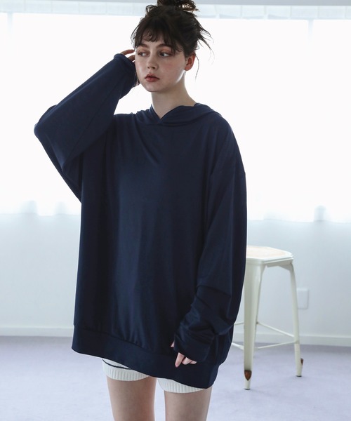 aity(アイティ)の「UPF50+UVカットプルオーバー ラッシュガード レディース(ラッシュガード・レディース・チャコール/カーキ/ネイビー/ブラック/モカ・FREE)」の12枚目の写真