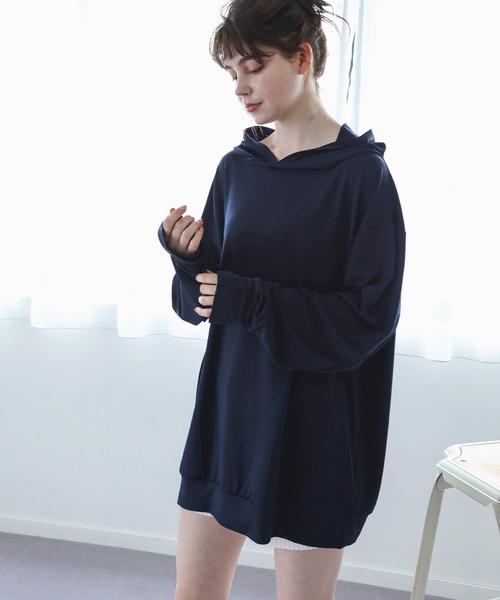 aity(アイティ)の「UPF50+UVカットプルオーバー ラッシュガード レディース(ラッシュガード・レディース・チャコール/カーキ/ネイビー/ブラック/モカ・FREE)」の13枚目の写真