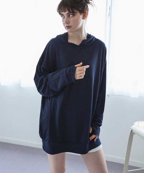 aity(アイティ)の「UPF50+UVカットプルオーバー ラッシュガード レディース(ラッシュガード・レディース・チャコール/カーキ/ネイビー/ブラック/モカ・FREE)」の14枚目の写真