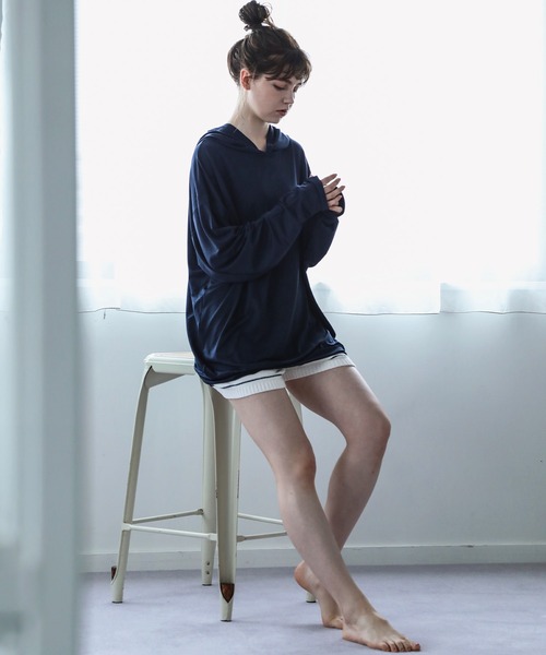 aity(アイティ)の「UPF50+UVカットプルオーバー ラッシュガード レディース(ラッシュガード・レディース・チャコール/カーキ/ネイビー/ブラック/モカ・FREE)」の18枚目の写真