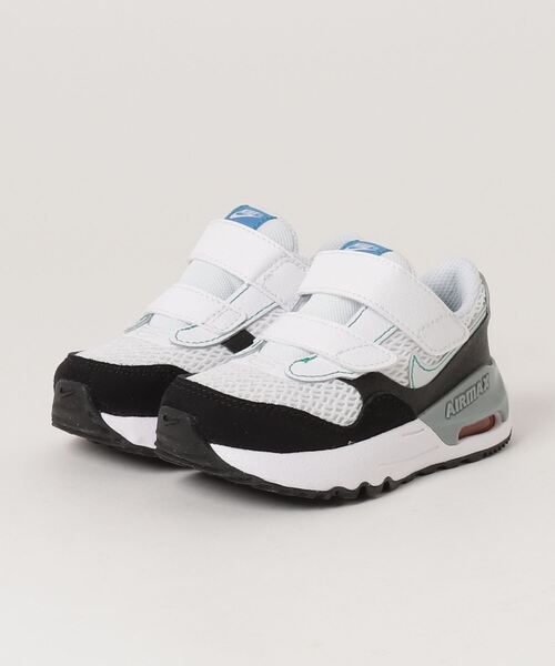 NIKE(ナイキ)の「NIKE ナイキ 12-16AIRMAX SYSTM (TD) エア マックス SYSTM TD KDQ0286 107WHT/PRPLTM(スニーカー・キッズ・ホワイト・12/13/14/15 /16)」の1枚目の写真