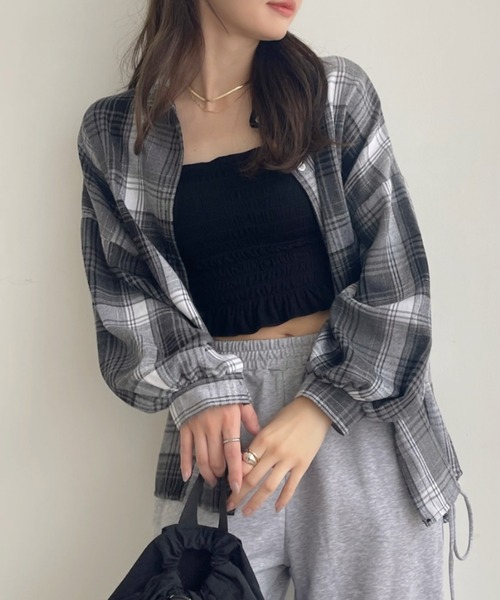 セール】レギュラーカラー チェック柄 シャツ（シャツ/ブラウス）｜Ada