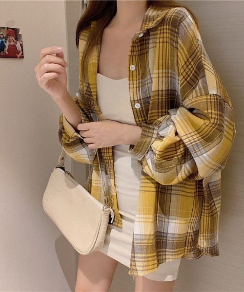 セール】レギュラーカラー チェック柄 シャツ（シャツ/ブラウス）｜Ada