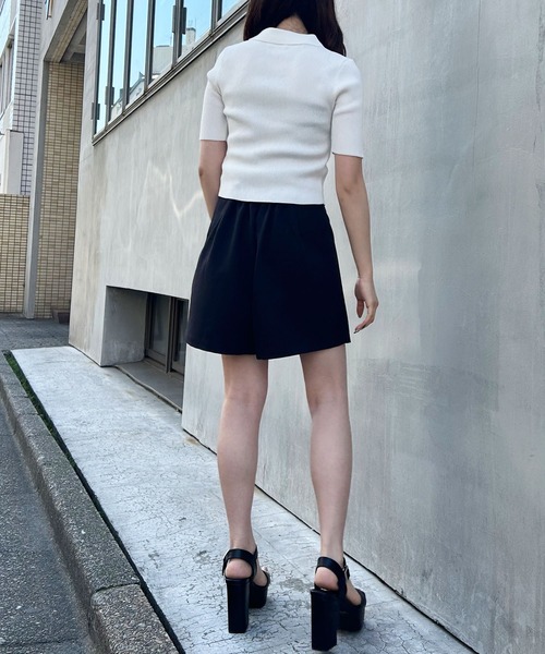 INGNI（イング）の「共ベルト付サイドプリーツスカパン（その他パンツ・レディース・ブラック/ライトベージュ・FREE）」の10枚目の写真