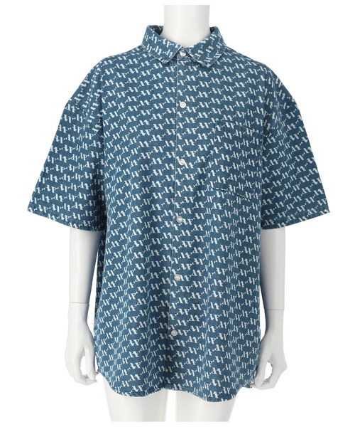 ANAP（アナップ）の「UNISEX対応 モノグラムデニムシャツ【親子・ジュニアお揃い】（シャツ/ブラウス・レディース・ベージュ/ブルー・FREE）」の16枚目の写真