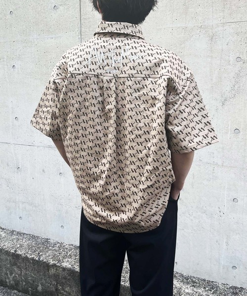 ANAP（アナップ）の「UNISEX対応 モノグラムデニムシャツ【親子・ジュニアお揃い】（シャツ/ブラウス・レディース・ベージュ/ブルー・FREE）」の21枚目の写真