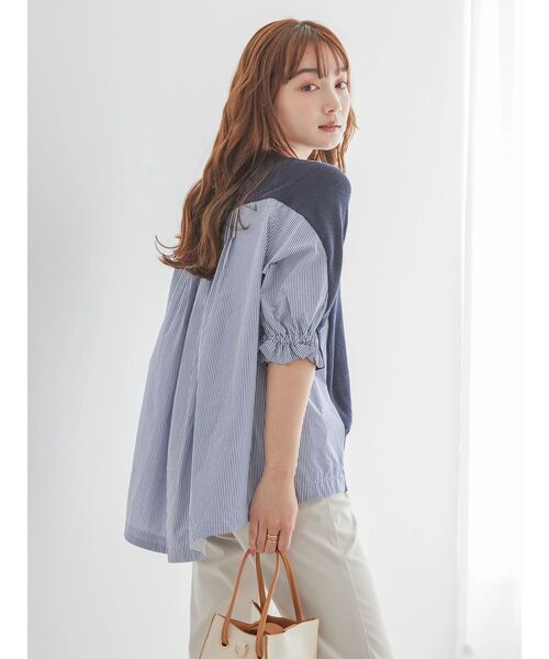美品 LEONARD ドッキングニット 半袖 カンカン素材 白 サイズ42 美品 LEONARD ドッキングニット 半袖 カンカン素材 白 サイズ42