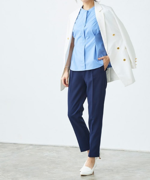 多機能ストレッチツイルテーパードパンツ