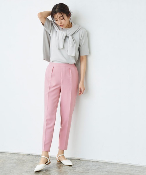 多機能ストレッチツイルテーパードパンツ