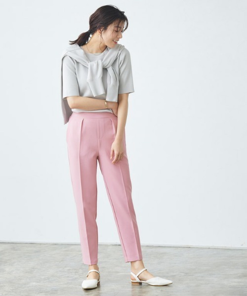 多機能ストレッチツイルテーパードパンツ