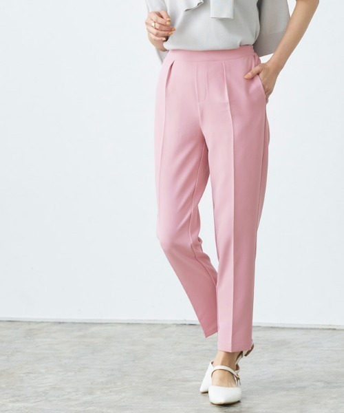 多機能ストレッチツイルテーパードパンツ
