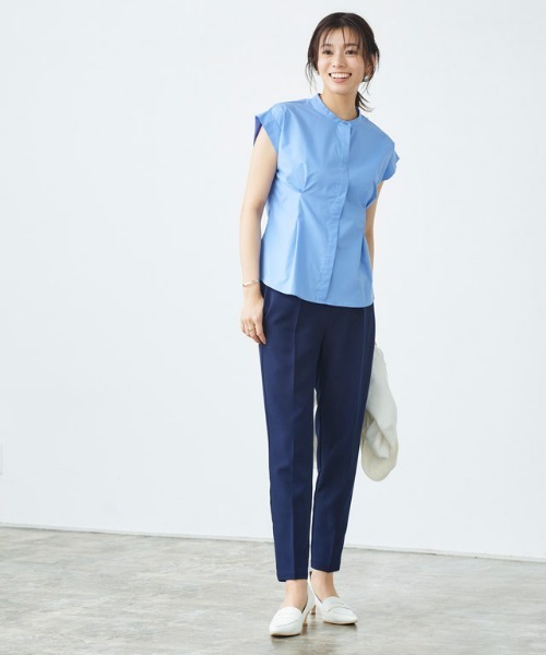 多機能ストレッチツイルテーパードパンツ