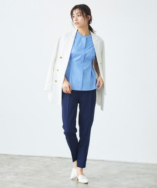 多機能ストレッチツイルテーパードパンツ